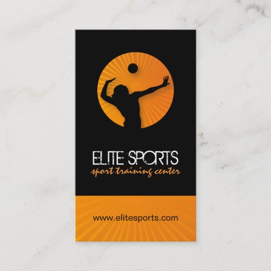 モダンなバレーボールの名刺 名刺 (正面)