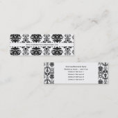 モダンなバロック式の細いウェブサイトの名刺 スキニー名刺 (正面/裏面)