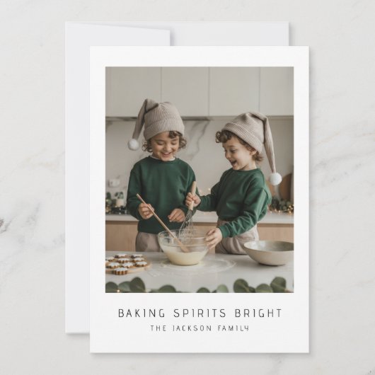 モダンなバンキング精神を明るくする兄弟写真 シーズンカード (正面)