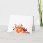 モダンなバーガンディーフラワーの友人の感謝祭の招待状 シーズンカード (裏面)