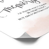 モダンなバーガンディー　愛を込めて ウェディングサイン ポスター (角)