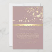 モダンなバーチャル結婚式の招待状 招待状 (正面)