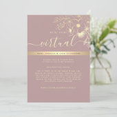 モダンなバーチャル結婚式の招待状 招待状 (スタンド正面)
