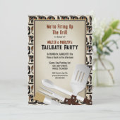 モダンなバーベキュー道具のご紹介 招待状 (スタンド正面)