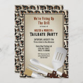 モダンなバーベキュー道具のご紹介 招待状 (正面/裏面)