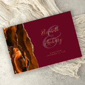 モダンなバーントオレンジゴールドアゲートバースガンディ ゲストブック