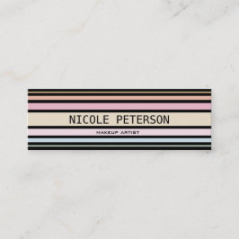 モダンなパステルのストライブ柄 スキニー名刺