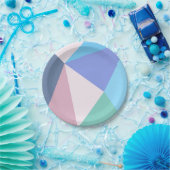 モダンなパステルカラーの三角形の紙皿 ペーパープレート (パーティー)