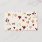 モダンなパステル ワイルドフラワーのQRコードで出欠確認するウェディング エンクロージャーカード (裏面)