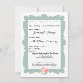 モダンなパスポートスタイルの結婚式招待状 招待状 (裏面)