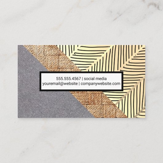 モダンなパターンと素材 名刺 (裏面)