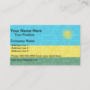 モダンなパターンルワンダの旗 名刺