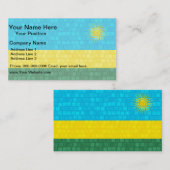 モダンなパターンルワンダの旗 名刺 (正面/裏面)