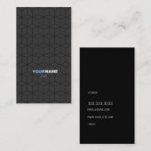 モダンなパターン灰色 名刺 (正面/裏面)