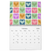 モダンなパターン2011月例カレンダー-媒体 カレンダー (2月 2026)