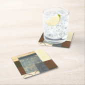 モダンなパネルの絵画 スクエアペーパーコースター (インサイチュ)