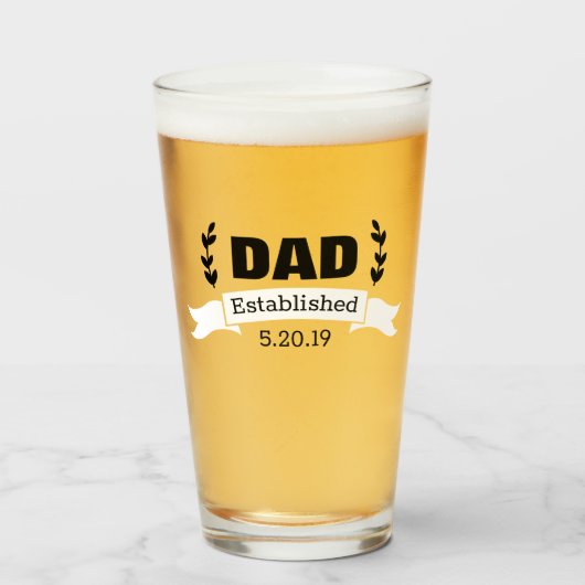 モダンなパパの月桂樹及び子供の誕生日 タンブラーグラス (ドリンク正面)