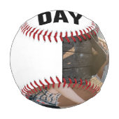 モダンなパパ ハッピー ファーザーズデー 2枚の写真 コラージュ 野球ボール (正面)