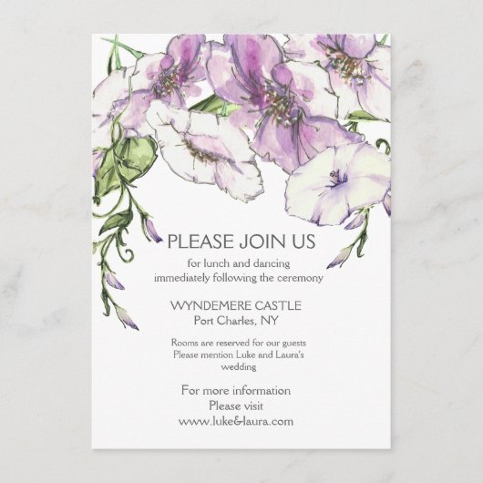 モダンなパンジー エンクロージャーカード (正面)