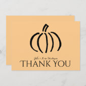 モダンなパンプキンの感謝を伝えるカード ノートカード (正面/裏面)