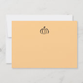 モダンなパンプキンの感謝を伝えるカード ノートカード (裏面)