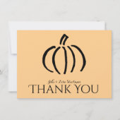 モダンなパンプキンの感謝を伝えるカード ノートカード (正面)