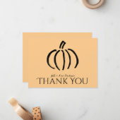 モダンなパンプキンの感謝カード ノートカード (正面/裏面インサイチュ)