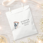 モダンなパン屋さんのデザート ギフトバッグ | ロゴ フェイバーバッグ (クリップ留めされた状態)