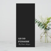 モダンなパン屋カフェのメニュー＆価格リストカード 招待状 (スタンド正面)