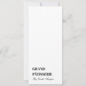 モダンなパン屋カフェのメニュー＆価格表カード 招待状 (正面)