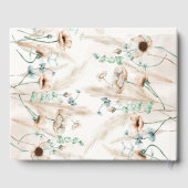 モダンなパーソナライズドウェディング ボーホー パンパスグラス ゲストブック (裏面)