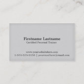 モダンなパーソナルトレーナーのフィットネスの名刺 名刺 (裏面)