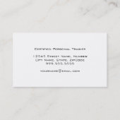 モダンなパーソナルトレーナーの名刺 名刺 (裏面)