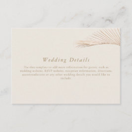 モダンなパームリーフ願い詳細封入カード エンクロージャーカード