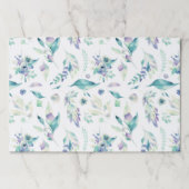 モダンなヒスイ緑のラベンダーの水彩画の花柄 ペーパーパッド (正面)