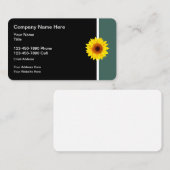 モダンなヒマワリのシンプルな設計 名刺 (正面/裏面)