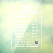 モダンなビジネスサービス価格リストの店舗用フロント ウィンドウサイン (シート3)