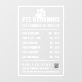 モダンなビジネスサービス価格リストの店舗用フロント ウィンドウサイン (シート)