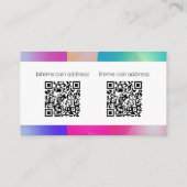 モダンなビジネススタイルQRコード 名刺 (裏面)
