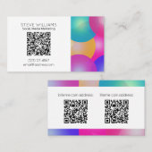 モダンなビジネススタイルQRコード 名刺 (正面/裏面)