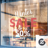 モダンなビジネスセール広告プロモーション ウィンドウサイン (カフェ窓)