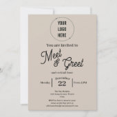 モダンなビジネスマン風のシンプルな挨 招待状 (正面)