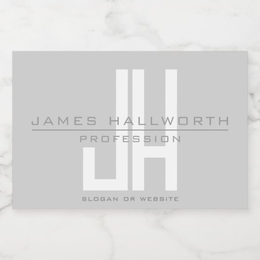 モダンなビジネスロゴマーク | グレー フードラベル (シングルラベル)