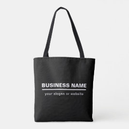 モダンなビジネス名テンプレート | 黒と白 トートバッグ