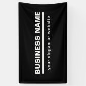 モダンなビジネス名テンプレート | 黒と白 横断幕 (縦)