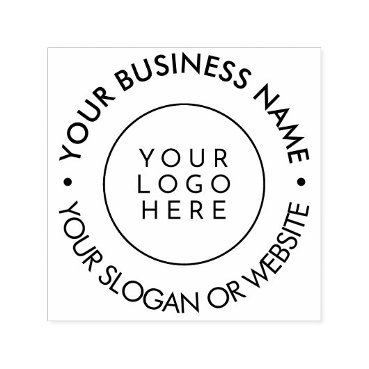 モダンなビジネス カスタムロゴ ウェブサイト セルフインキングスタンプ (デザイン)