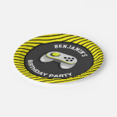 モダンなビデオゲームの誕生会 ペーパープレート (アングル)