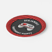 モダンなビデオゲームの誕生会 ペーパープレート (アングル)