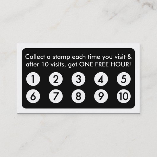 モダンなビリヤード場のロイヤリティカード ロイヤリティカード (裏面)