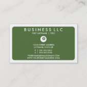 モダンなビリヤード(カスタマイズ可能な色) 名刺 (裏面)